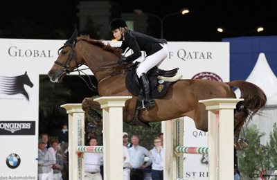 Edwina sets the GCT 2012 season on fire winning the first Grand Prix in Doha